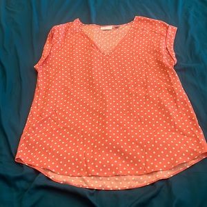 Peach color New York and Company top size M